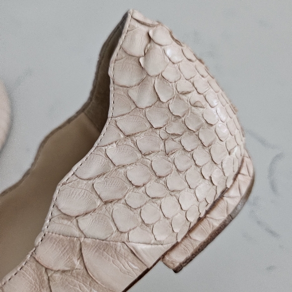 Alexander Birman Exotic Pyton Cream Ballet Flats - Picture 12 of 15